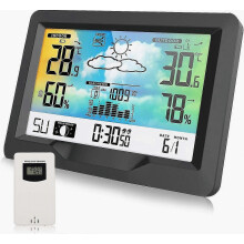 Draadloos weerstation met buitensensor - Multifunctioneel draadloos weerstation voor huis/tuin