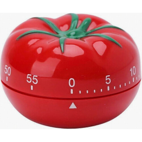 Tomato-Shaped Mechanical Kitchen Timer with 360 Rotating Base - Silent Cooking & Baking Tool