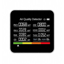 9-in-1-Luftqualitätsmonitor CO₂-Messgerät Kohlendioxiddetektor CO₂ CO₂ Tvoc Hcho PM2,5 PM1,0 PM10 Tempe_fusmg