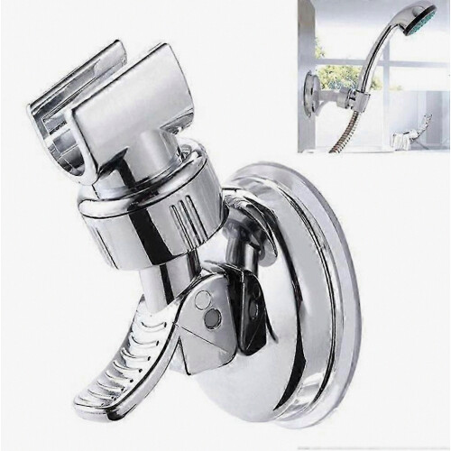 Adjustable Shower Head Holder - Suction Cup Wall Mount for No-Drill Bathroom Install