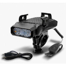 4-in-1 4000mAh fietslamp, fietsclaxon, telefoonhouder en powerbank