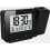 LED Projector Clock with Digital Alarm, Indoor Temperature Display, 4-Level Brightness Adjustment, Black 1