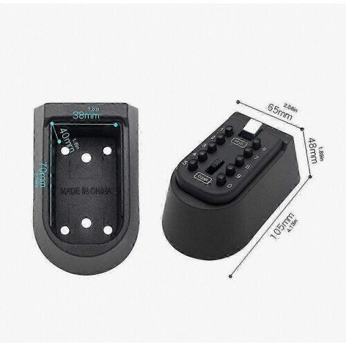 Outdoor Wall-Mounted Key Safe Box with 10-Digit Code - Weatherproof Combination Lock for Home Security 1