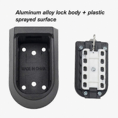 Outdoor Wall-Mounted Key Safe Box with 10-Digit Code - Weatherproof Combination Lock for Home Security 2