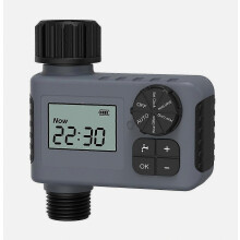 Elektronische tuinsproeier met lcd-scherm, irrigatiecontroller met één uitlaat, efficiënt waterbeheer.