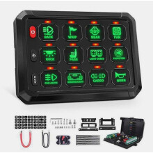 12-fach RGB-Schalterpanel, 12V-Schalterpanel für Auto und LKW