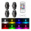 4PCS Wireless LED Strobe Lights with Remote, 8 Colors USB Rechargeable Waterproof Emergency Warning Lights 2