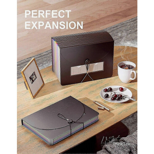 Expanding File Folder 12 Pockets Accordion Organizer for Bills, Papers, Documents, Receipts (A4/Letter Size) 2