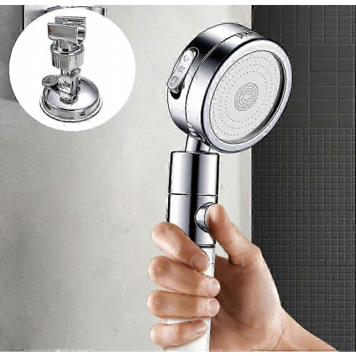 Adjustable Shower Head Holder - Suction Cup Wall Mount for No-Drill Bathroom Install 1
