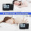 LED Projector Clock with Digital Alarm, Indoor Temperature Display, 4-Level Brightness Adjustment, Black 4