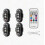 4PCS Wireless LED Strobe Lights with Remote, 8 Colors USB Rechargeable Waterproof Emergency Warning Lights 1