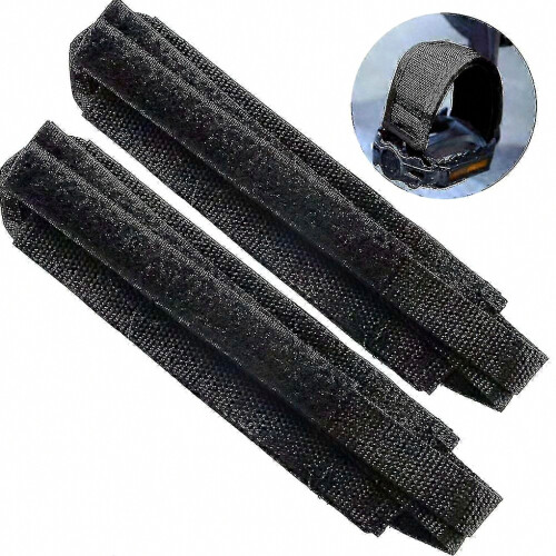 Bicycle Pedal Straps with Toe Clips - 2 Pack Universal Foot Holders for Enhanced Stability Riding 2