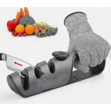 Ergonomický protišmykový brúsny nástroj na nože a nožnice Santoku - profesionálny kvalitný nástroj