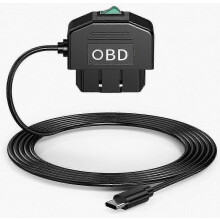 Kit de cableado OBD para cámara de salpicadero, kit de cableado USB tipo C con cable de alimentación OBD para vehículos de 12V-24V.