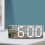 Voice Control LED Alarm Clock with Adjustable Brightness, Dual Power for Home & Office 2