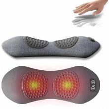 Rugmassageapparaat met warmte en vibratie voor verlichting van ischias en lage rugpijn, ergonomische lendensteun, grijs ytswq SZ