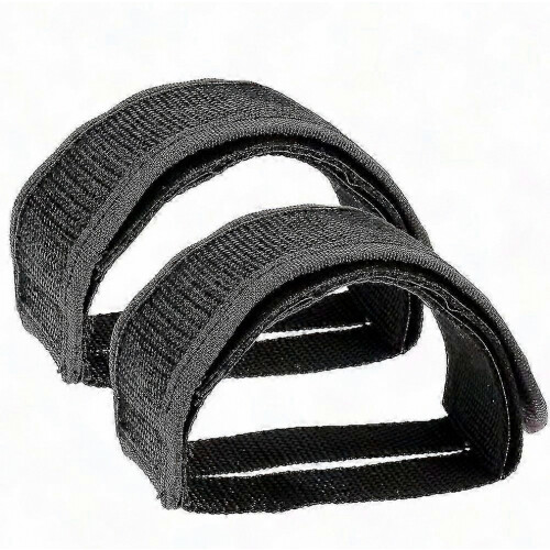 Bicycle Pedal Straps with Toe Clips - 2 Pack Universal Foot Holders for Enhanced Stability Riding