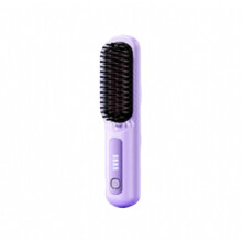 Cepillo alisador inalámbrico de calentamiento rápido, Gobrush Pro Wireless Mini, para un peinado sin esfuerzo (morado)