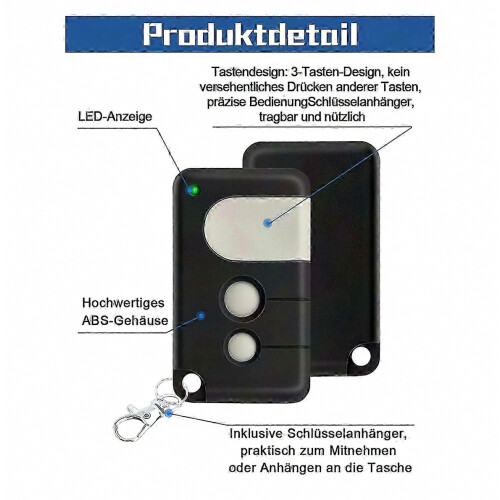 Telecomando Chamberlain per porte da garage motorizzate, modelli 84333EML, 94335E, TX2REV e TX4EV. 1