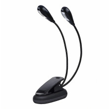 Notový stojan, nabíjateľná svorka s nastaviteľným ramenom, nabíjanie cez USB, 8 LED korálok, ľahká lampa na po
