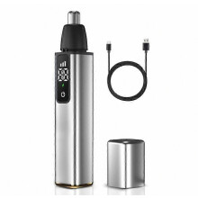 Zastrihávač chĺpkov v nose kompatibilný s pánskym nabíjateľným USB zastrihovačom chĺpkov v ušiach a nose s LCD