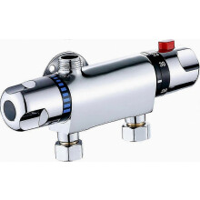 Thermostatische douchekraan, thermostatische douchekraan met ventiel voor wandmontage, warm- en koudwatertemperatuurregeling