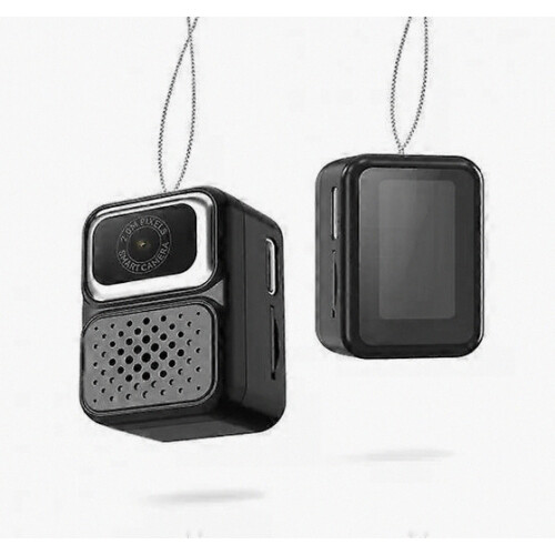 Mini Camera: Trendy flash camera with 480p HD video and 0.96" IPS screen Black