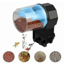 Electric Automatic Fish Feeder for Aquarium Tank, Intelligent Moisture-proof Food Dispenser Tool, Blue