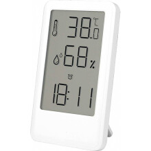 Digitale LED-wekker met groot LCD-scherm, temperatuur- en vochtigheidsweergave voor naast het bed.