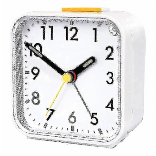Alarm Clock Made White Plastic Silent Snooze Lighting Functions Xx