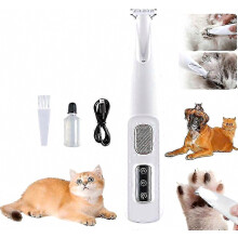 Elektrische tondeuse voor honden met een geluidsarm ontwerp en veilig trimmen van de poten.