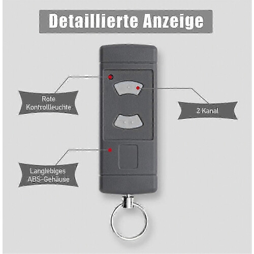 2-Pack Garage Door Remote Transmitter for HSE2-40/HS4-40/HSM4-40 - 40.685 MHz Frequency Replacement_DP 2