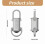 Mini Flashlight, Waterproof Flashlight Keychain Flashlight Silver-Black 5