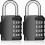 Combination Lock, Combination Lock 2 Pcs 4 Digit Padlock Gym Padlock Resettable Weatherproof 1