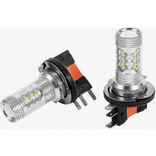 2pcs 80w H15 Led Bulb White Car Headlight Replacement Bright Auto Lighting 1