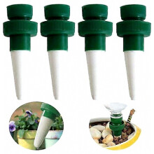 Set di 4 sfere autoirriganti in vetro per l'irrigazione di piante in giardini interni ed esterni. B2