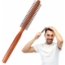 Round Styling Hair Brush, Small Hair Brush Roller Curling Hairbrush for Blow Drying Hair, Roller Curling Comb Styling Volume Hairbrush