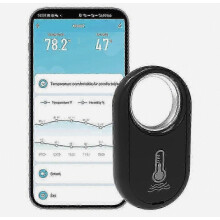 HS09 Bluetooth Smart Digitale Thermometer Hygrometer, Draadloze Temperatuur- en Vochtigheidssensor en Digitaal Apparaat.B2