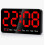 Digital Wall Clock 9inch Led Digital Clock Display With 12/24h Big Digits,small Silent Wall Clock (red) 1