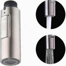 Vervangende keukenkraanuiteinden voor handdouche, universeel G1/2, afneembare kraankop, roestvrij staal SUS304 geborsteld, PFS200-BS