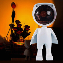 Lampa na projektor s 360-stupňovou rotáciou, projekcia s východom slnka, nočné svetlo s robotmi, romantické vi