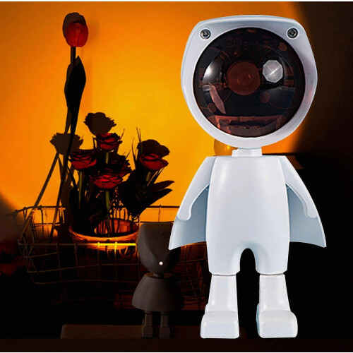 Sunset Lamp Projector 360 Rotation Projection Sunrise Night Light Robots Romantic Visual Light USB connector Floor Light