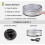 LED Light Base with Touch Control, Round Colorful Stand for 3D Crystal Glass Art Display (Silver Coating) 3