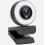 Webcam 4K HD con luce ad anello regolabile, USB 2.0 Plug and Play, microfono integrato, design portatile, compatibile con giochi per PC e streaming, 3