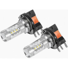 2pcs 80w H15 Led Bulb White Car Headlight Replacement Bright Auto Lighting