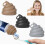 3pcs Funny Poop Toothpaste Caps Toothpaste Topper Silicone Toothpaste Dispenser Cap, Poop Toothpaste Squeezers Cap Keeps No Waste 1