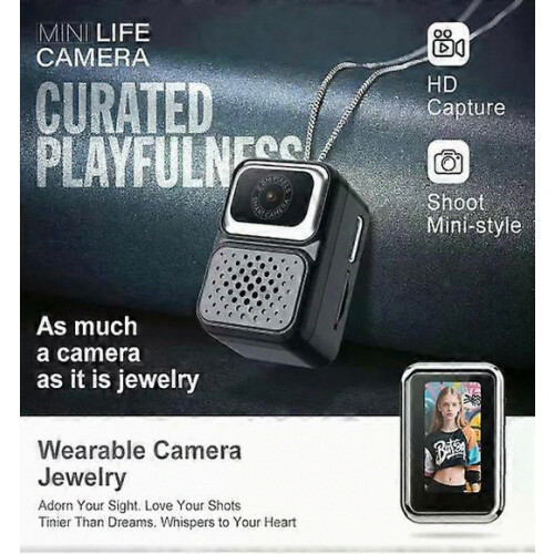 Mini Camera: Trendy flash camera with 480p HD video and 0.96" IPS screen Black 1
