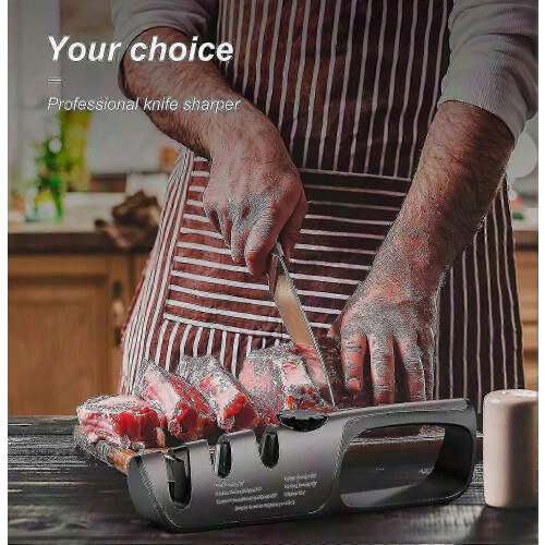 Ergonomic Non-Slip Sharpener for Santoku Knives and Scissors - Professional Quality Tool 1