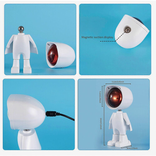 Sunset Lamp Projector 360 Rotation Projection Sunrise Night Light Robots Romantic Visual Light USB connector Floor Light 1