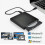 Unità CD/DVD esterna, USB 2.0 sottile e portatile, masterizzatore CD-RW/DVD-RW per laptop, PC e computer desktop, nera. 2